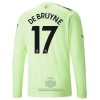 Maglia da Calcio a Maniche Lunghe Manchester City De Bruyne 17 Alternativa 2022-23 per Uomo